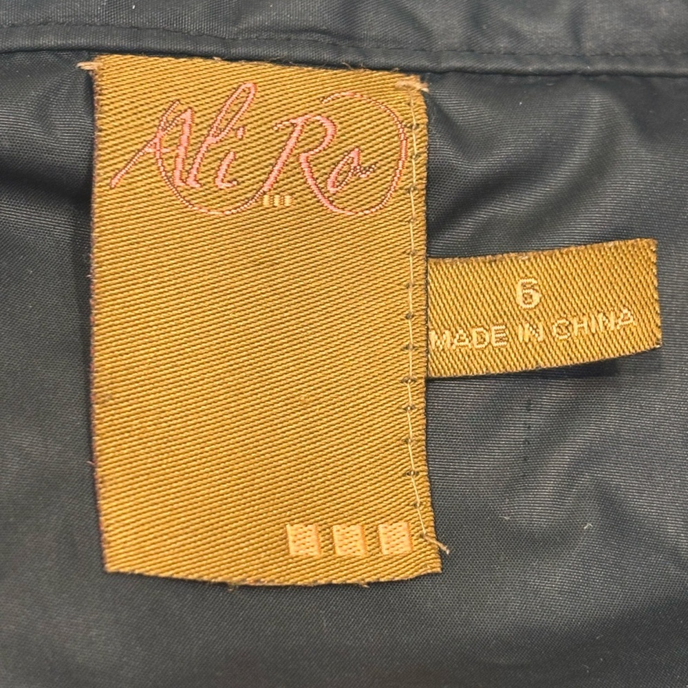 Ali Ro Black Lightweight Utility Jacket/ Rain Coat Size 6, detachable hood 🖤 - Picture 6 of 7